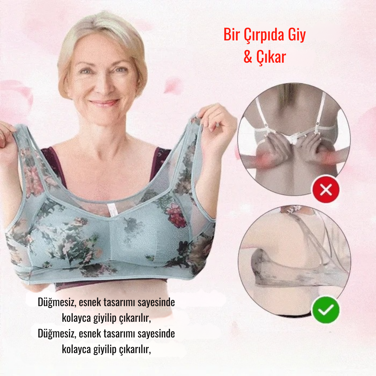 Toparlayıcı Buz İpek Dantel Konfor Sütyeni